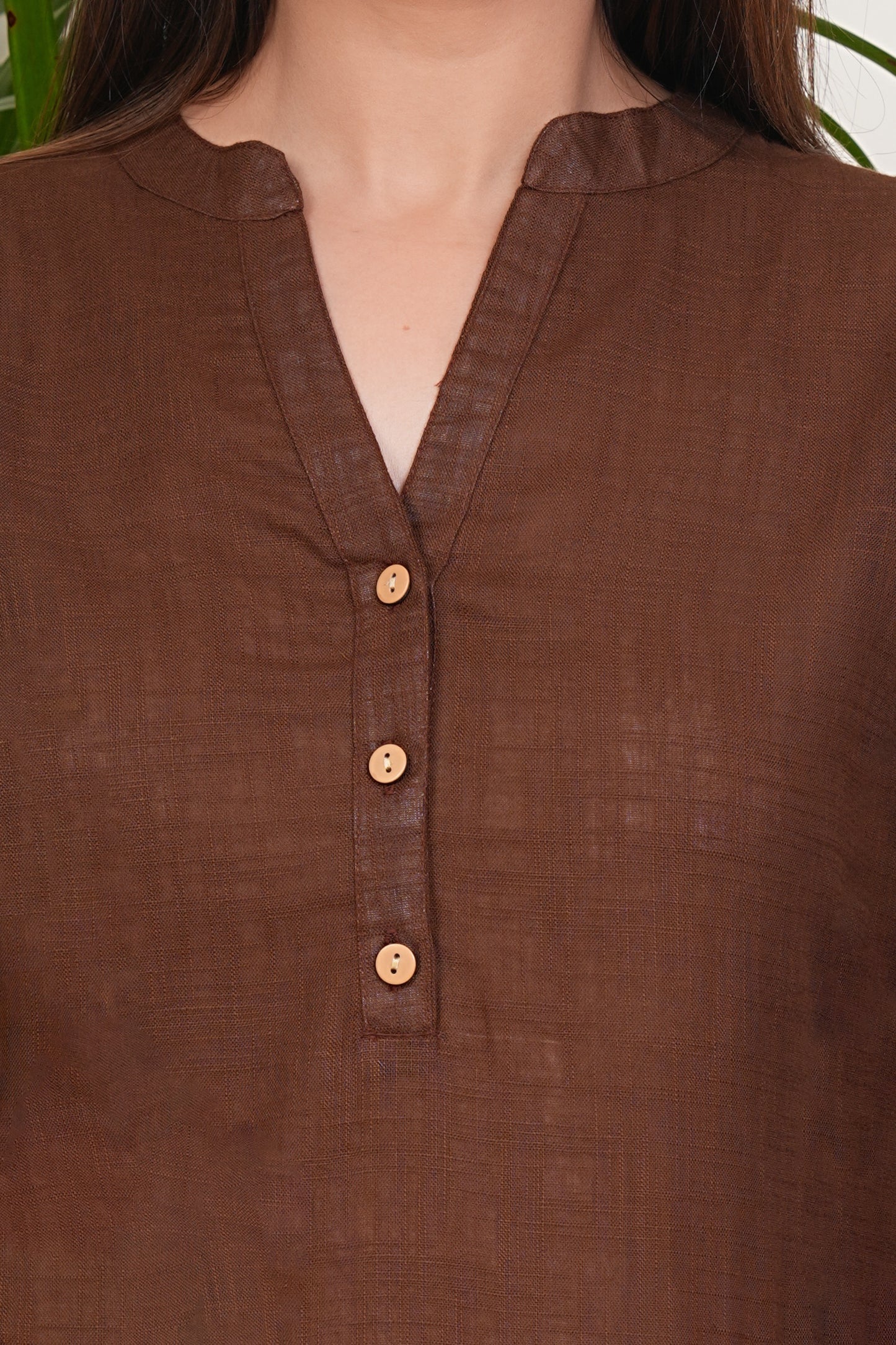 Premium Cotton Office Wear Kurta Set (Brown)