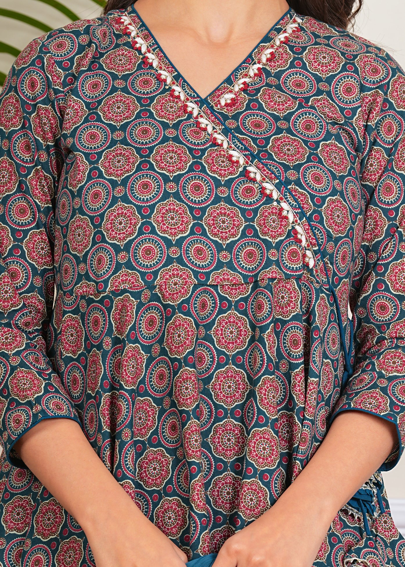 Women's Cotton Anarkali with Pant and Dupatta Set
